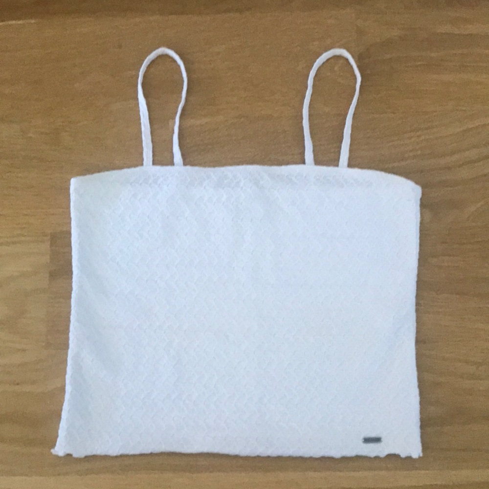 Hollister Textured Square Neck Tank Top